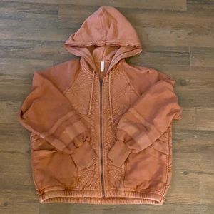 Free People Juliet Quilted Peach Jacket